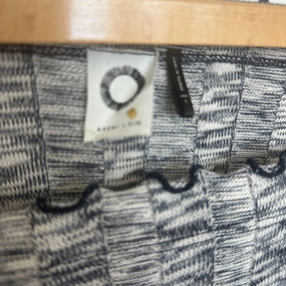 Anthropologie AKEMI + KIN Tank Lettuce Edging Navy Blue Cotton Blend Size Large - Picture 2 of 3